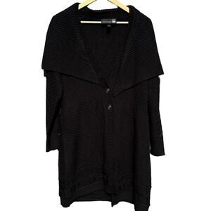 Antthony Original cardigan buttons long black sweater Size Woman's Large